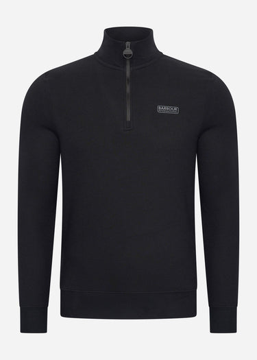 Barbour International Truien Essential half zip sweat - black pewter