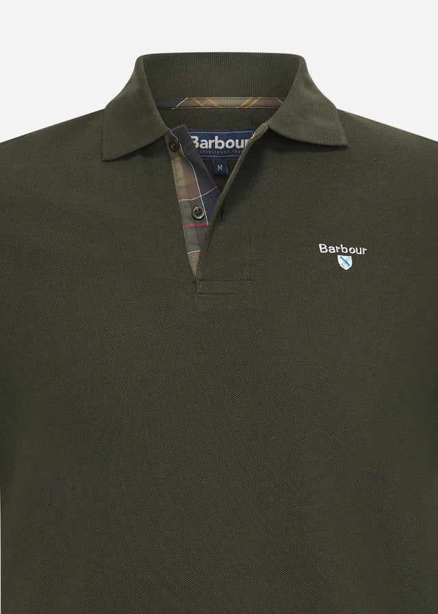 Barbour Polos Tartan pique polo shirt - forest green