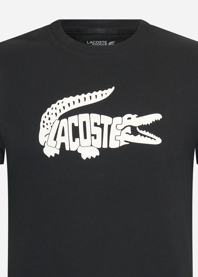 Lacoste T-shirts Tee logo - black white