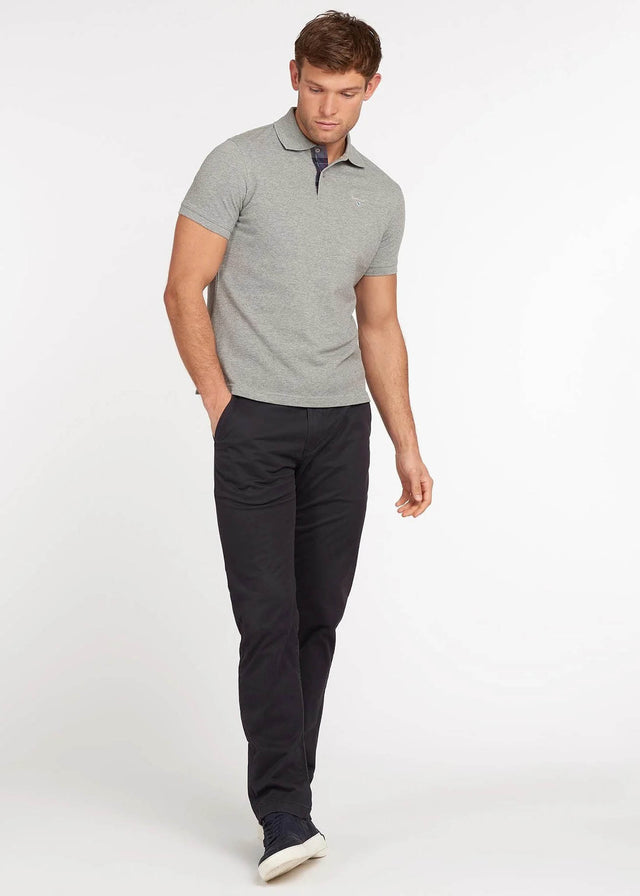 Barbour Polos Tartan pique polo - grey marl