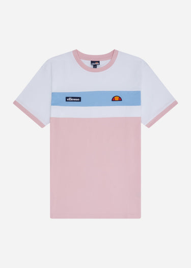 Ellesse T-shirts Blockadi tee - white light pink light blue