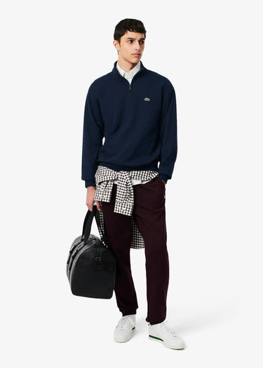 Lacoste Truien Quarter zip fleece sweatshirt - navy blue