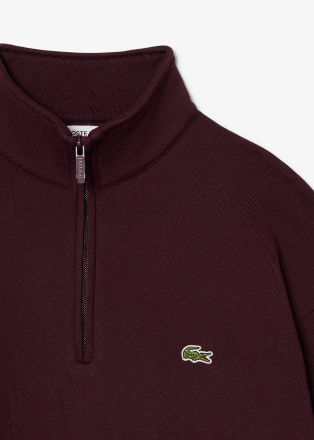 Lacoste Sweaters Quarter zip fleece sweatshirt - oxalis