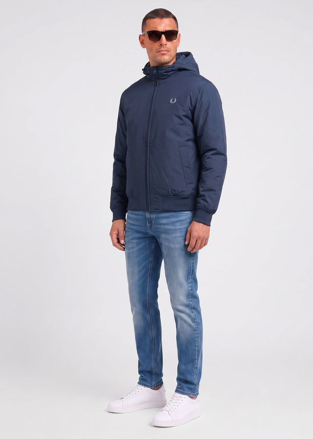 Fred Perry Jackets Hooded brentham jacket - dark airforce