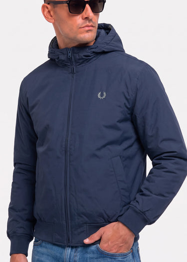 Fred Perry Jassen Hooded brentham jacket - dark airforce