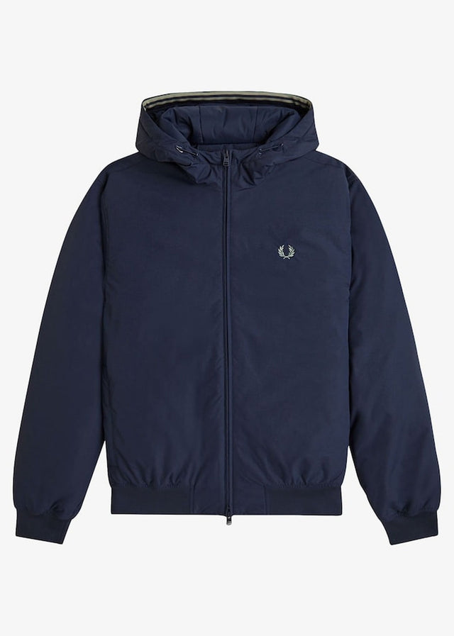 Fred Perry Jackets Hooded brentham jacket - dark airforce