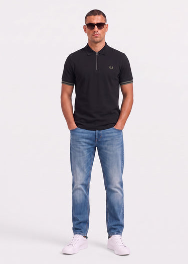 Fred Perry Polo's Bold tipped polo shirt - black