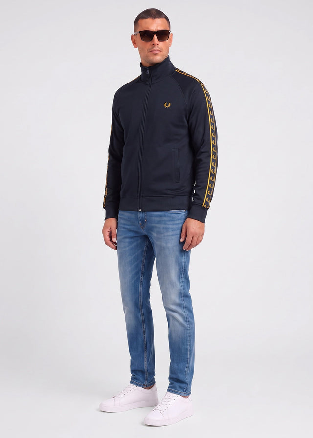 Fred Perry Cardigans Contrast tape track jacket - navy