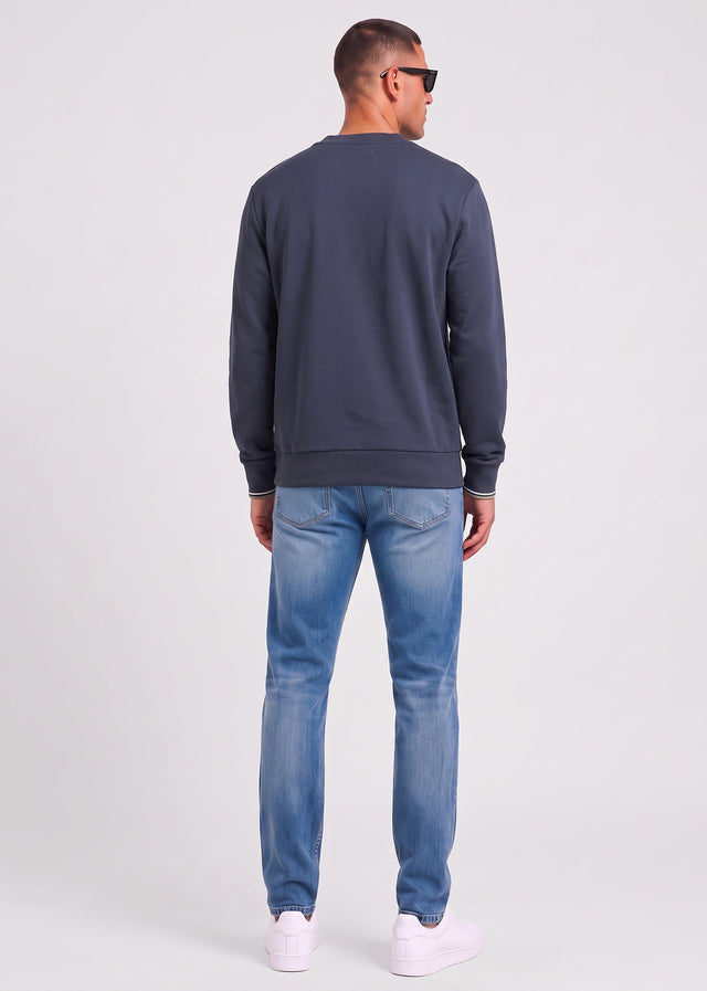 Fred Perry Sweaters Crew neck sweatshirt - dark airforce ecru seagrass