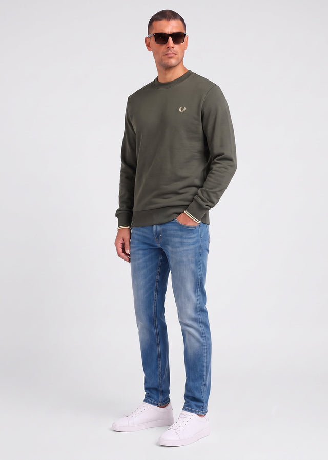 Fred Perry Sweaters Crew neck sweatshirt - field green oatmeal