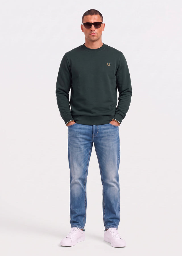 Fred Perry Sweaters Crew neck sweatshirt - night green dusky blue dark caramel