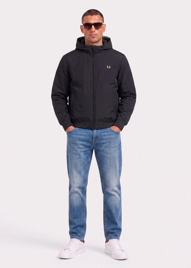 Fred Perry Jackets Hooded brentham jacket - black