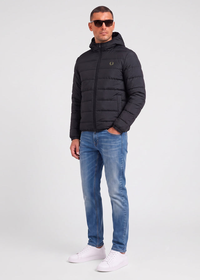 Fred Perry Jackets Hooded insulated jacket - black