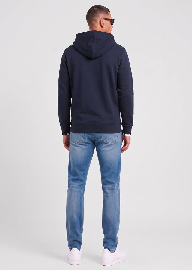 Fred Perry Cardigans Hooded zip through sweatshirt - navy