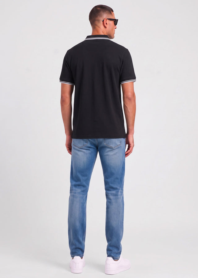 Fred Perry Polos Twin tipped polo - black