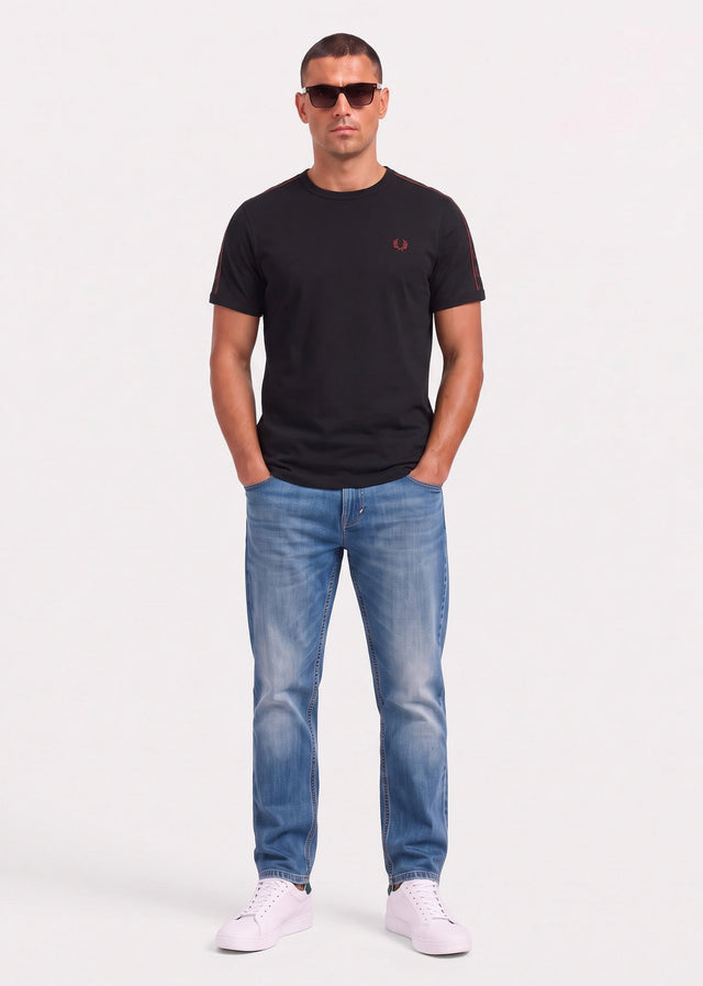 Fred Perry T-shirts Contrast tape ringer t-shirt - black