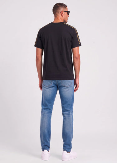Contrast tape ringer t-shirt - navy - 3