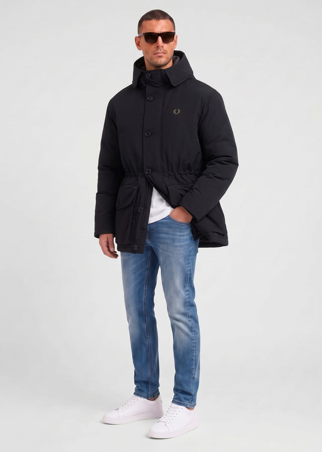 Fred Perry Jackets Padded patch pocket parka - black