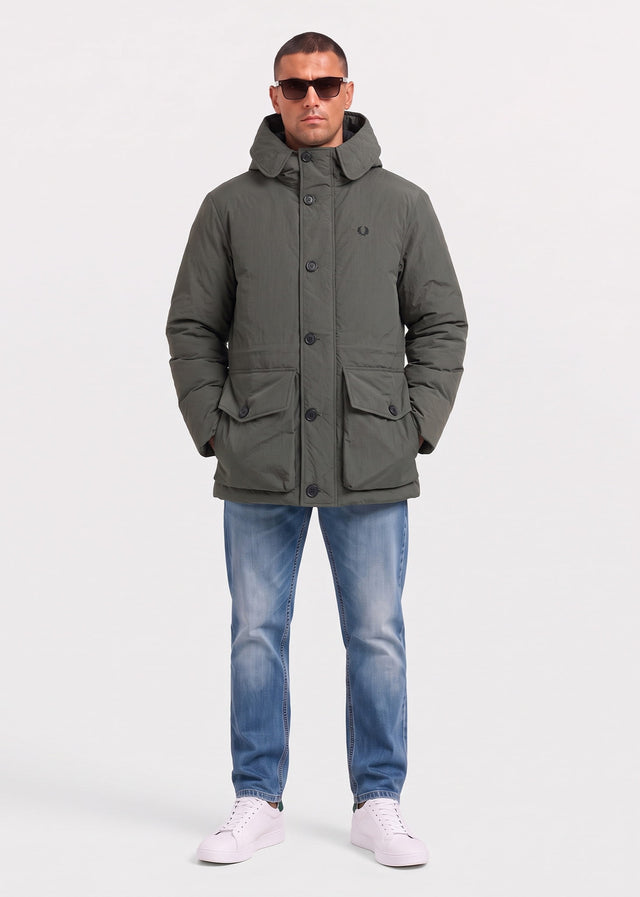 Fred Perry Jackets Padded patch pocket parka - field green