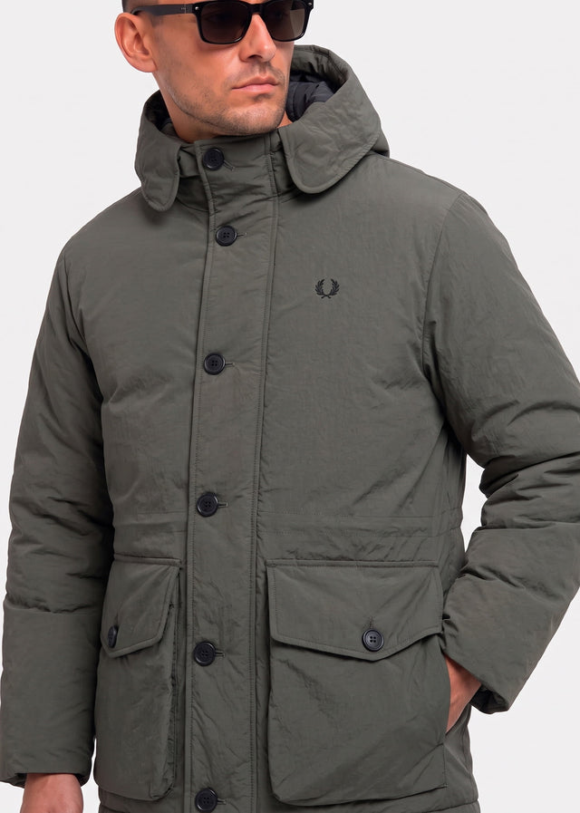 Fred Perry Jackets Padded patch pocket parka - field green