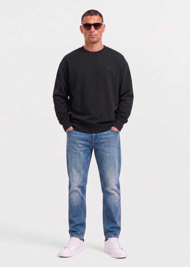 Fred Perry Sweaters Reflective laurel sweatshirt - black