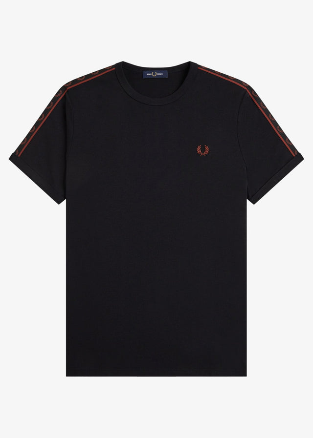 Fred Perry T-shirts Contrast tape ringer t-shirt - black