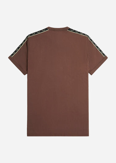 Fred Perry T-shirts Contrast tape ringer t-shirt - brick warm grey