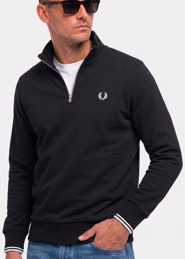 Fred Perry Truien Half zip sweat-shirt - black