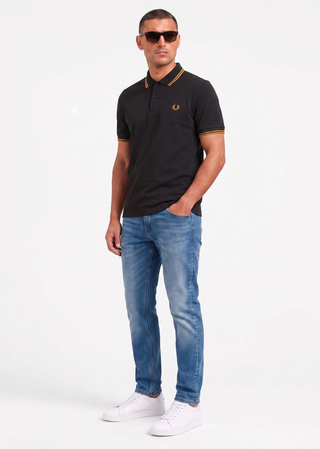 Fred Perry Polos Twin tipped polo - anchor grey golden