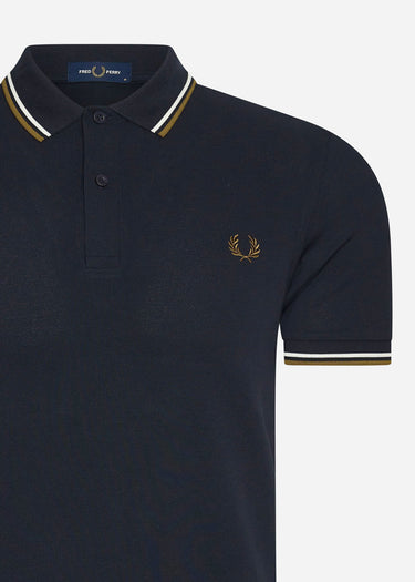 Fred Perry Polo's Twin tipped Fred Perry shirt - navy snow white shsto