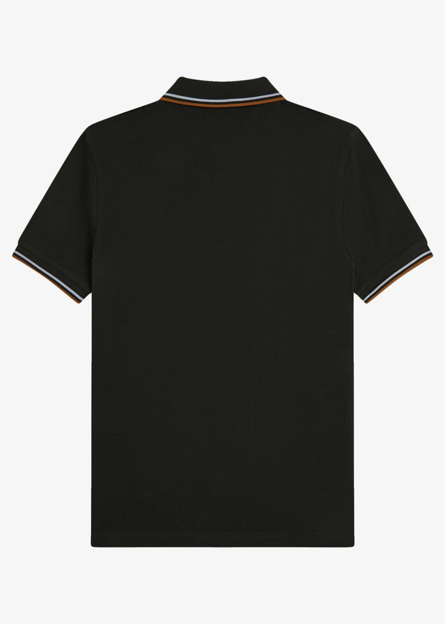 Fred Perry Polos Twin tipped polo - night green dusky blue dark caramel