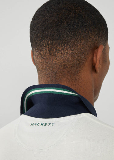 Hackett London Polo's Heritage panel polo - white