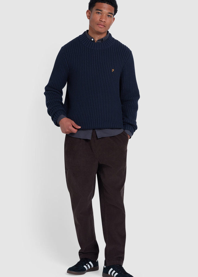 Farah Sweaters Sweater burlington fisherman - true navy