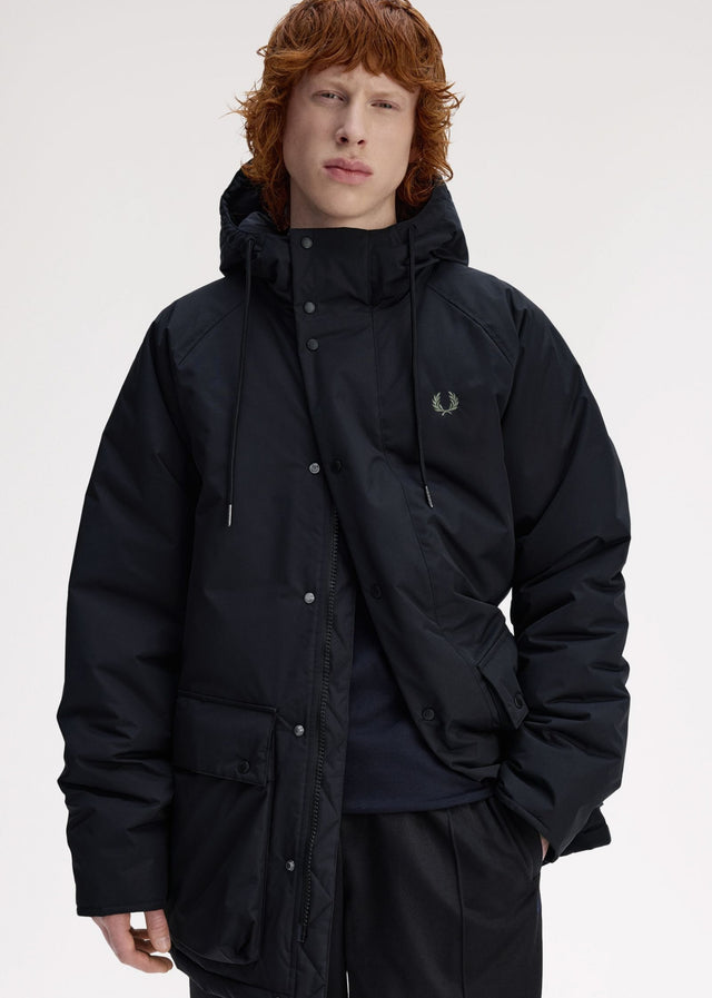 Fred Perry Jackets Padded zip through jacket - black