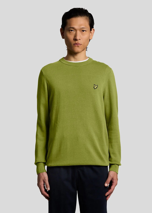 Lyle & Scott Sweaters Cotton crew neck jumper - shrub green