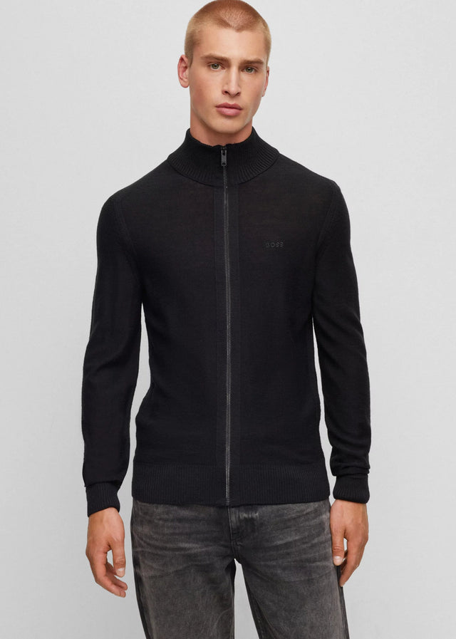 Hugo Boss Cardigans Avac full-zip - black