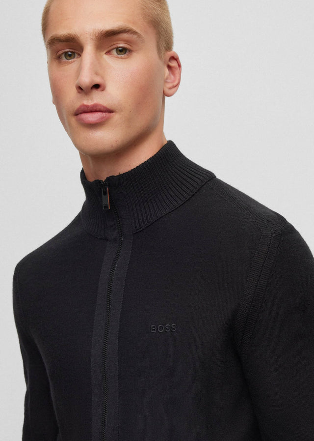 Hugo Boss Cardigans Avac full-zip - black