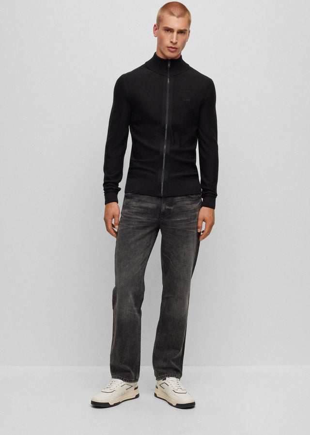 Hugo Boss Cardigans Avac full-zip - black