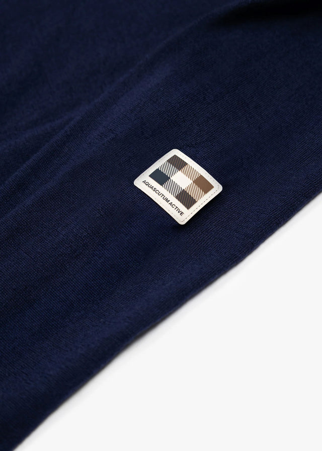 Aquascutum Sweaters Merino wool active patch - navy