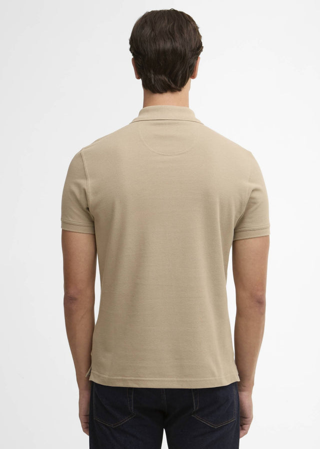 Barbour Polos Barbour tartan pique polo shirt - washed stone dress