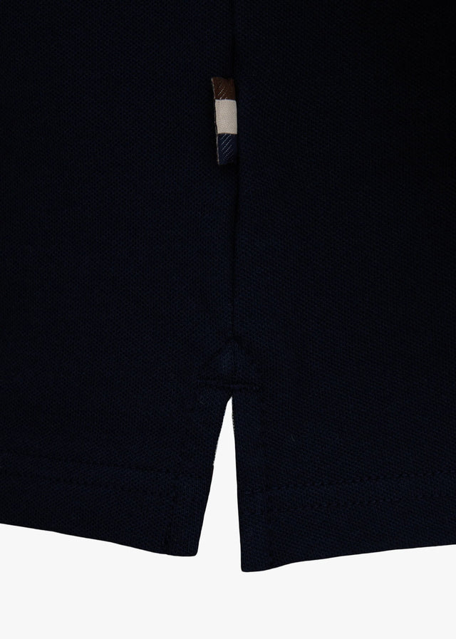 Aquascutum Polos Cc stretch piqué sleeve polo - navy