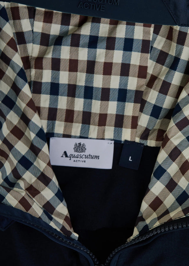 Aquascutum Cardigans Lamina pocket fz hoodie - navy