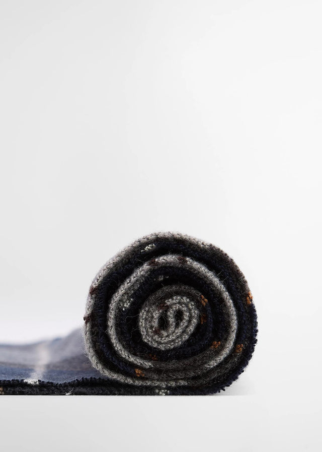 Barbour Scarves Galingale tartan scarf - grey midnight tartan