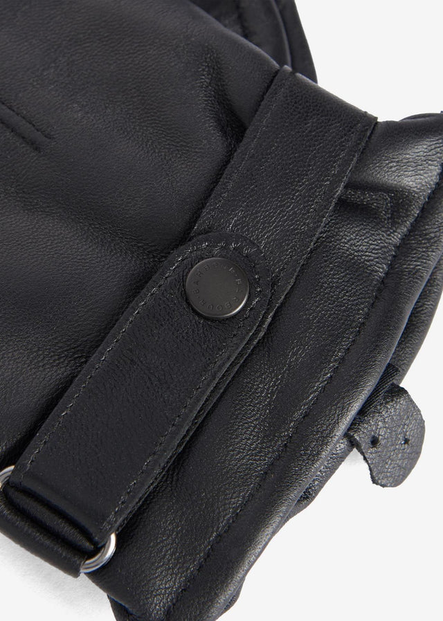 Barbour Gloves Barbour burnished leather thinsulate gloves - black