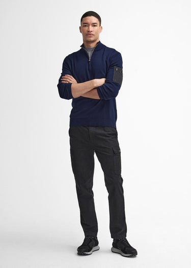 Barbour International Truien Blades cotton half zip jumper - navy