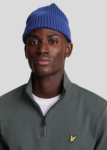 Lyle & Scott Truien Interlock quarter zip - gunmetal