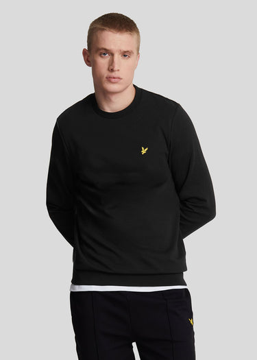 Lyle & Scott Truien Interlock crew neck sweatshirt - jet black