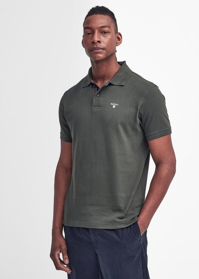 Barbour Polos Tartan pique polo shirt - forest green