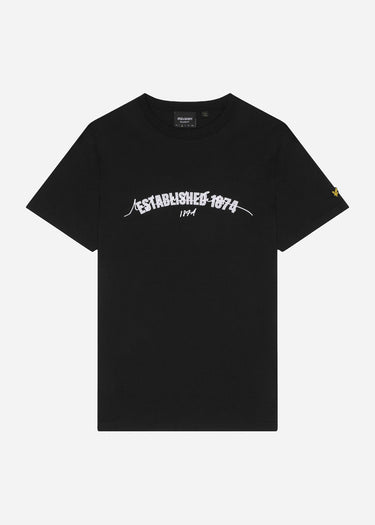 Lyle & Scott T-shirts Established 1874 graphic t-shirt - jet black
