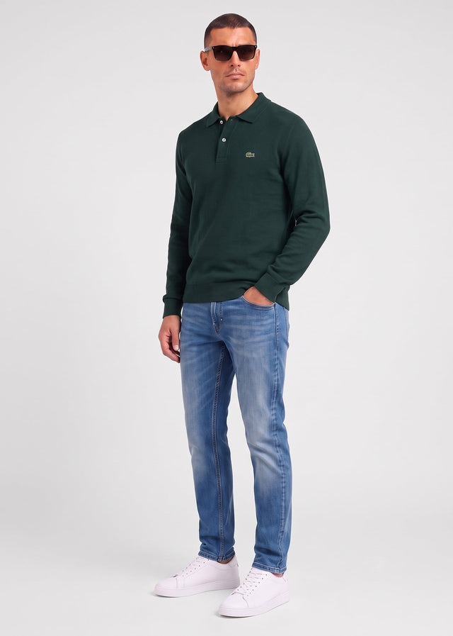 Lacoste Long Sleeve Polos Knitted long sleeve polo sweater - sinople